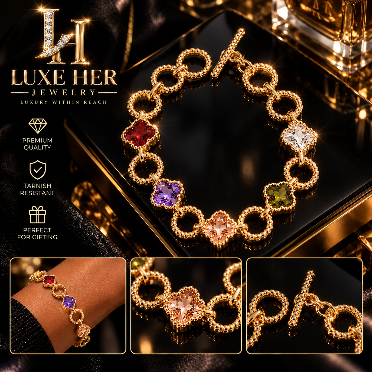Luxe Jewel Garden Bracelet