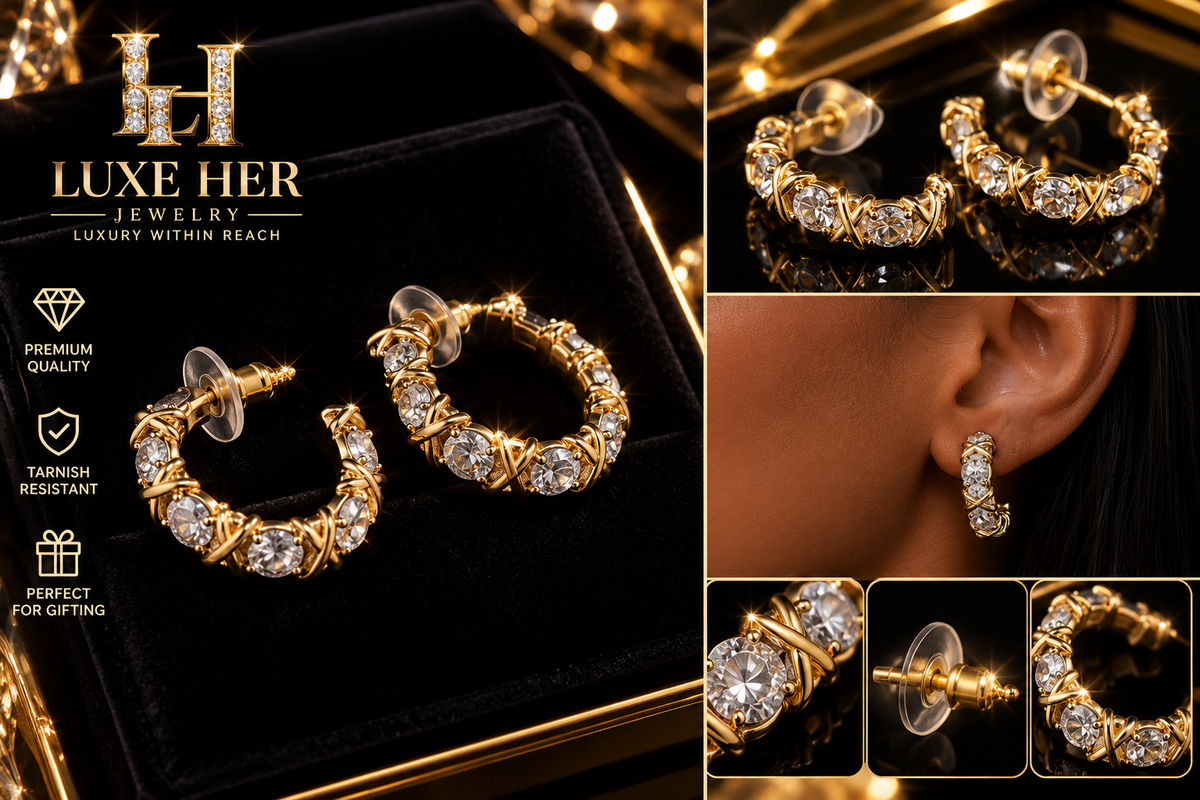 Luxe Radiance CZ Hoop Earrings